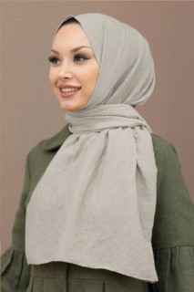 Woman Bonnet & Hijab - Beige Hijab Shawl 100337000 - Turkey