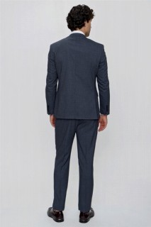 Men's Blue Cilicia Patterned Dynamic Fit Relaxed Cut 6 Drop Suit 100350993