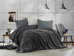 Bedding - Softy Double Ultrasoft Single Blanket Anthracite 100331908 - Turkey