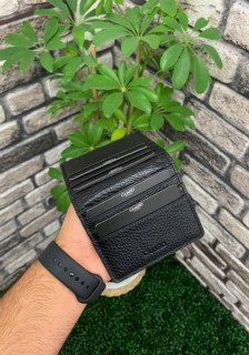 Wallet - Guard Black Glossy Design Leather Card Holder 100345689 - Turkey