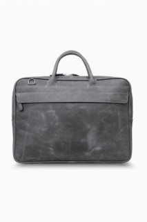 Guard Antique Gray Mega Size Genuine Leather Briefcase With Laptop Entry 100346250