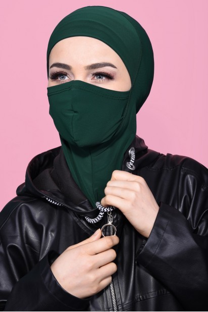 Masked Sport Hijab Emerald Green 100285377