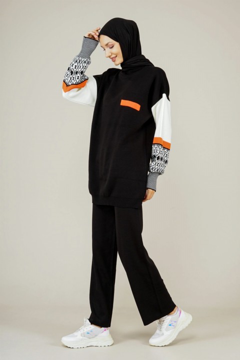 Women's Colorful Double Knitwear Suit 100352587