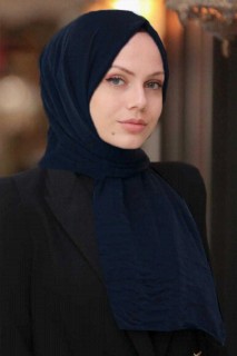 Other Shawls - Navy Blue Hijab Shawl 100336992 - Turkey