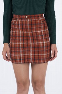 Clothes - Women's Checked Skirt 100326385 - Turkey