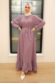 Woman - Lila Hijab-Kleid 100340455 - Turkey