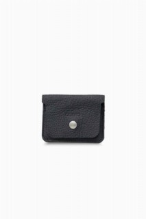 Wallet - Mini porte-cartes en cuir noir Guard avec compartiment à monnaie 100345648 - Turkey