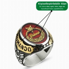 Ring with Name - Gendarmerie Commando Expert Sergeant Ring with Name Written 100348220 - Turkey