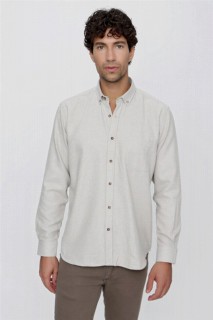 Men's Beige Woodman Regular Fit Comfy Cut Pocket Shirt 100351021
