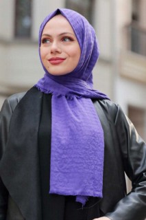 Other Shawls - Purple Dark Blue Hijab Shawl 100339355 - Turkey