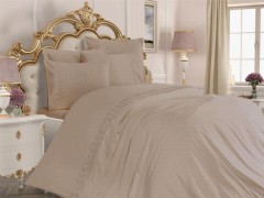 French Lace Lalemzar Dowry Duvet Cover Set Cappucino 100259155