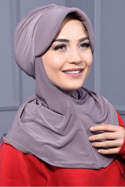 Ready to wear Hijab-Shawl - Sports Hat Scarf Mink 100285647 - Turkey