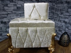 Avangarde Luxurious Double Dowry Chest with Stones Cappucino 100331148