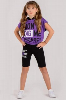 Boys' New Tag Me Hoodie and Printed Purple Tights Suit 100327851