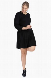 Angelino Junior Plus Size Short Viscose Dress Double Pleated 100276569