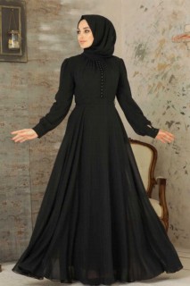 Clothes - Black Hijab Dress 100335736 - Turkey