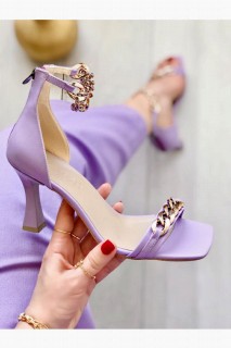 Shoes - Loammiy Lilac Heeled Shoes 100344067 - Turkey