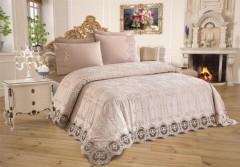 Bedding - French Guipure Dowry Pique Set Margaret Beige 100257990 - Turkey
