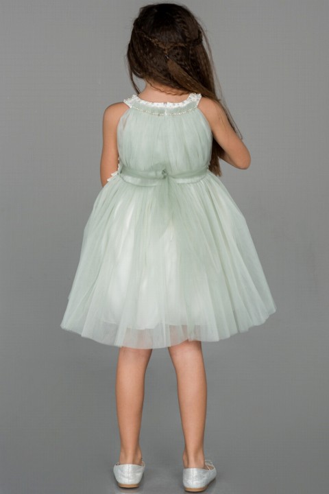 Evening Dress Short Floral Child Evening Dress With Belt and Bag 100297683
