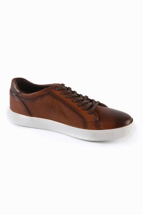 Men Shoes-Bags & Other - Men's Taba Casual Lace-Up Patterned Leather Shoes-1098 100350511 - Turkey