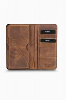Guard Plus Crazy Tan Leather Unisex Wallet with Phone Entry 100346084