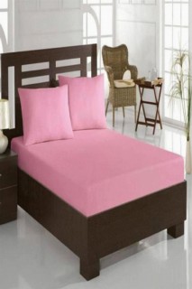 Combed Cotton Single Elastic Bed Sheet Pink 100259132