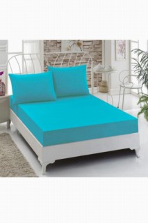 Combed Cotton Single Elastic Bed Sheet Turquoise 100259170