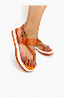 Virginia Orange Deri Sandals 100344391