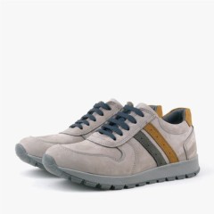 Rakerplus Genuine Leather Gray Kids Sports Shoes 100352396