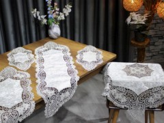 Dowry Bed Sets - Couvre-lit double matelassé Bihter Gris 100331609 - Turkey