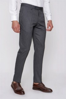 Mens Gray Venus Classic Jacquard Slim Fit Slim Fit Trousers 100351301