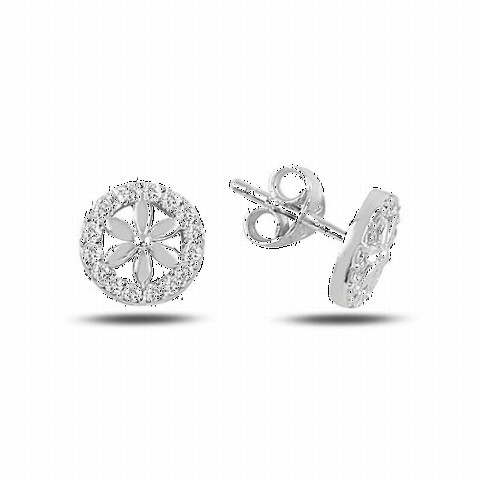 Jewelry & Watches - Flower Model Women's Silver Earrings 100347188 - Turkey