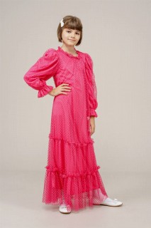 Woman Clothing - Young Girl's Layered Pleated All-Length Dress 100352544 - Turkey