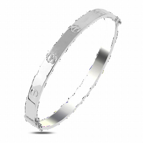 Nail Motif Women's Silver Bracelet 100347595
