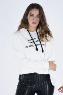 Sweatshirt - Damen-Sweatshirt mit Kängurutasche und Kapuze 100326280 - Turkey