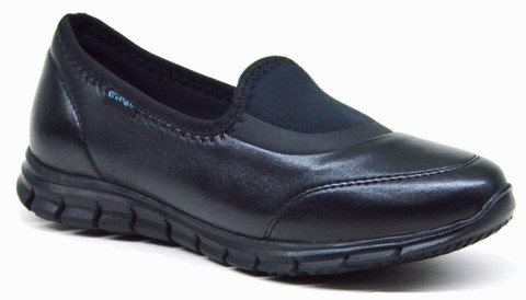 Sneakers & Sports - مريح تمامًا - أسود - حذاء نسائي، حذاء جلد 100352510 - Turkey
