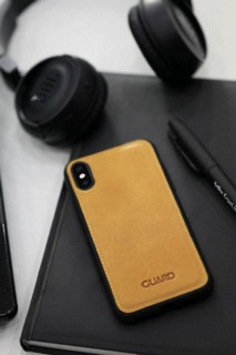 iPhone Case - Étui pour iPhone XS Max en cuir antique jaune 100346007 - Turkey