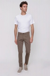Men's Stone Cotton 5 Pocket Slim Fit Slim Fit Trousers 100350876