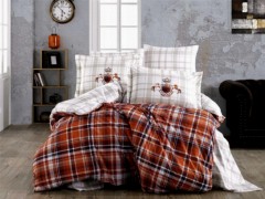 Bedding - Adalia Double Duvet Cover Set Orange 100260209 - Turkey