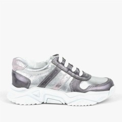 Genuine Leather Platinum Pink Girls Sneakers 100278870