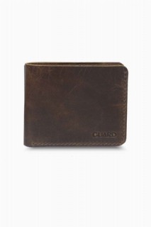 Leather - Antique Brown Handmade Leather Men's Wallet 100346209 - Turkey