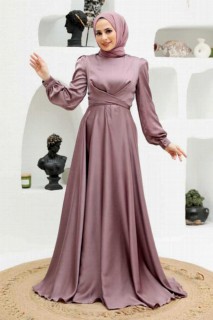 Wedding & Evening - Robe de soirée Hijab Dusty Rose 100339783 - Turkey