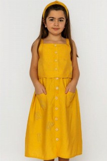 Girl Child Always Stone Detailed Mustard Skirt Suit 100328374