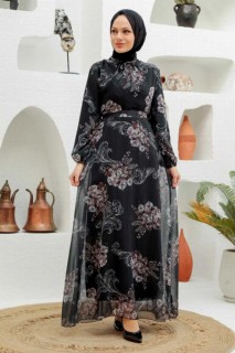 Daily Dress - Black Hijab Dress 100332723 - Turkey