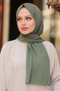 Other Shawls - Dunkelkhakifarbener Hijab-Schal 100339364 - Turkey
