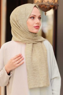 Other Shawls - Beige Hijab Shawl 100339219 - Turkey