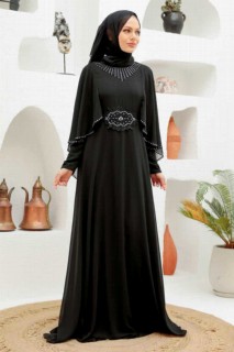 Evening & Party Dresses - فستان سهرة حجاب أسود 100339583 - Turkey