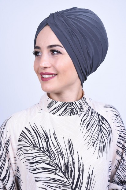 Woman Bonnet & Turban - ورا بیرونی کلاه دودی - Turkey