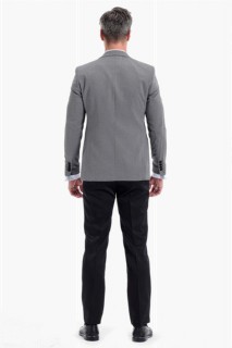 Men's Medium Gray Broadway Slim Fit Groom Suit 100350493