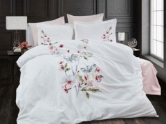 Dowry set - Dilsu Garngefärbtes Bettbezug-Set für Doppelbetten Beige 100331420 - Turkey